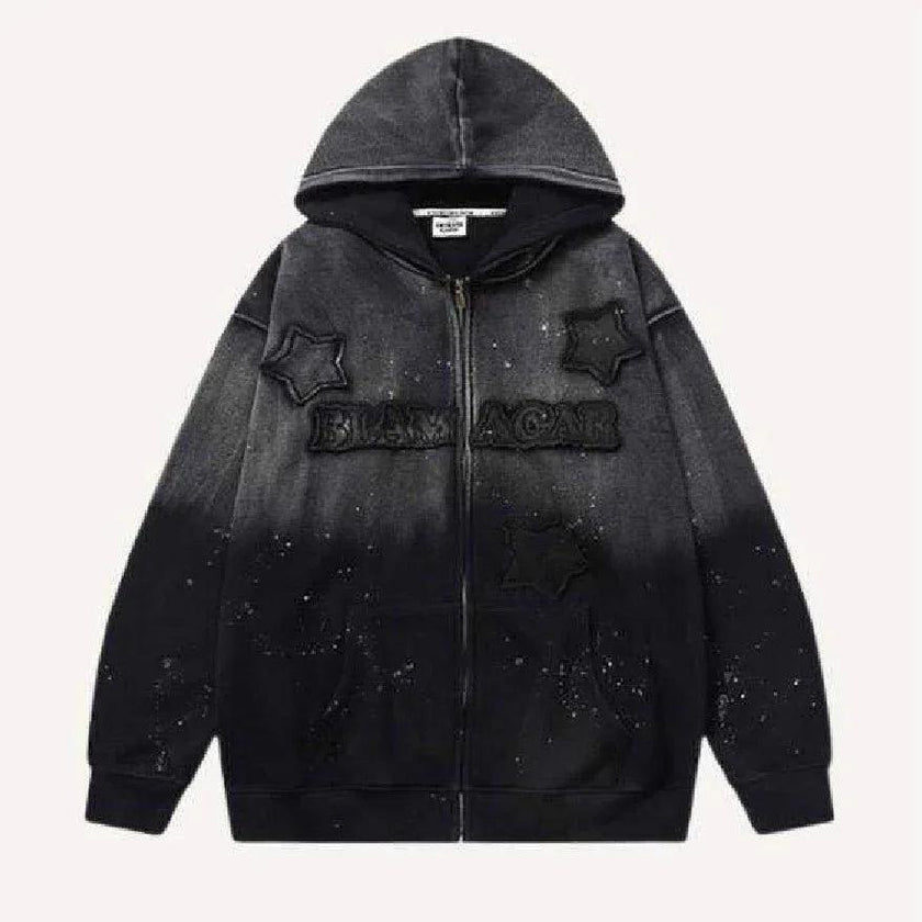 Men's Loose Casual Printed Hooded Sweatshirt