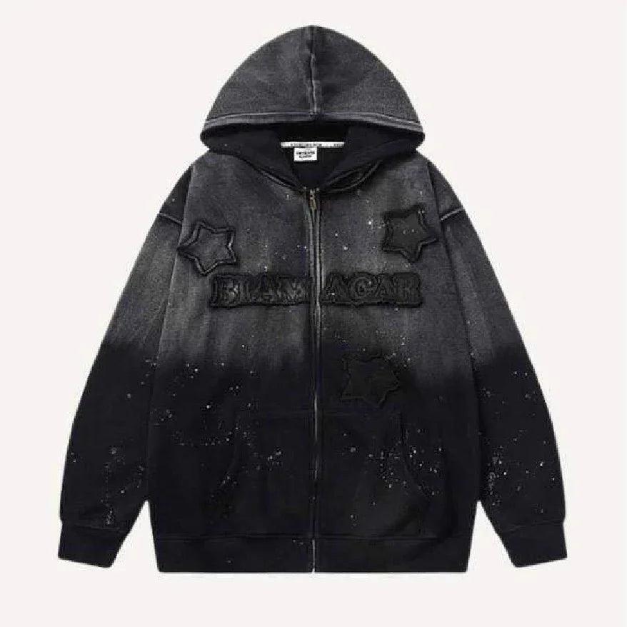 Men's Loose Casual Printed Hooded Sweatshirt