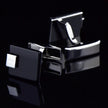 Men's Black Agate Cufflinks – 18mm Square Business French Cufflinks | Canada & USA