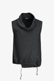 Women's Knit Woven Combo Sleeveless Top