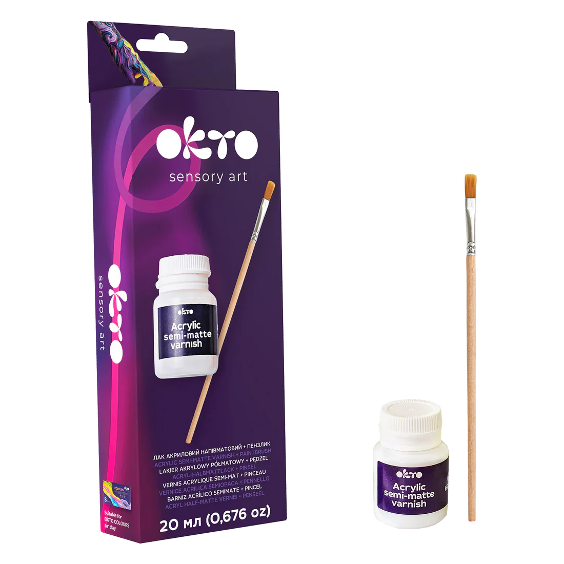 OKTO - VERNIS ACRYLIQUE SEMI-MATTE + BRUSH