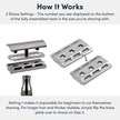 Rockwell 2C Adjustable DE Safety Razor - Gunmetal (2 Settings)