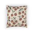 Cherry Pattern Woven Pillow — Rustic Farmhouse Decorative Throw Cushion