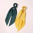 Cute Hair Silk Bow Scrunchie Vintage Satin Scarf Scrunchie