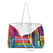 Colorful Geometric Stained Glass Pattern Weekender Bag | Rainbow Travel Tote | Mom Gifts