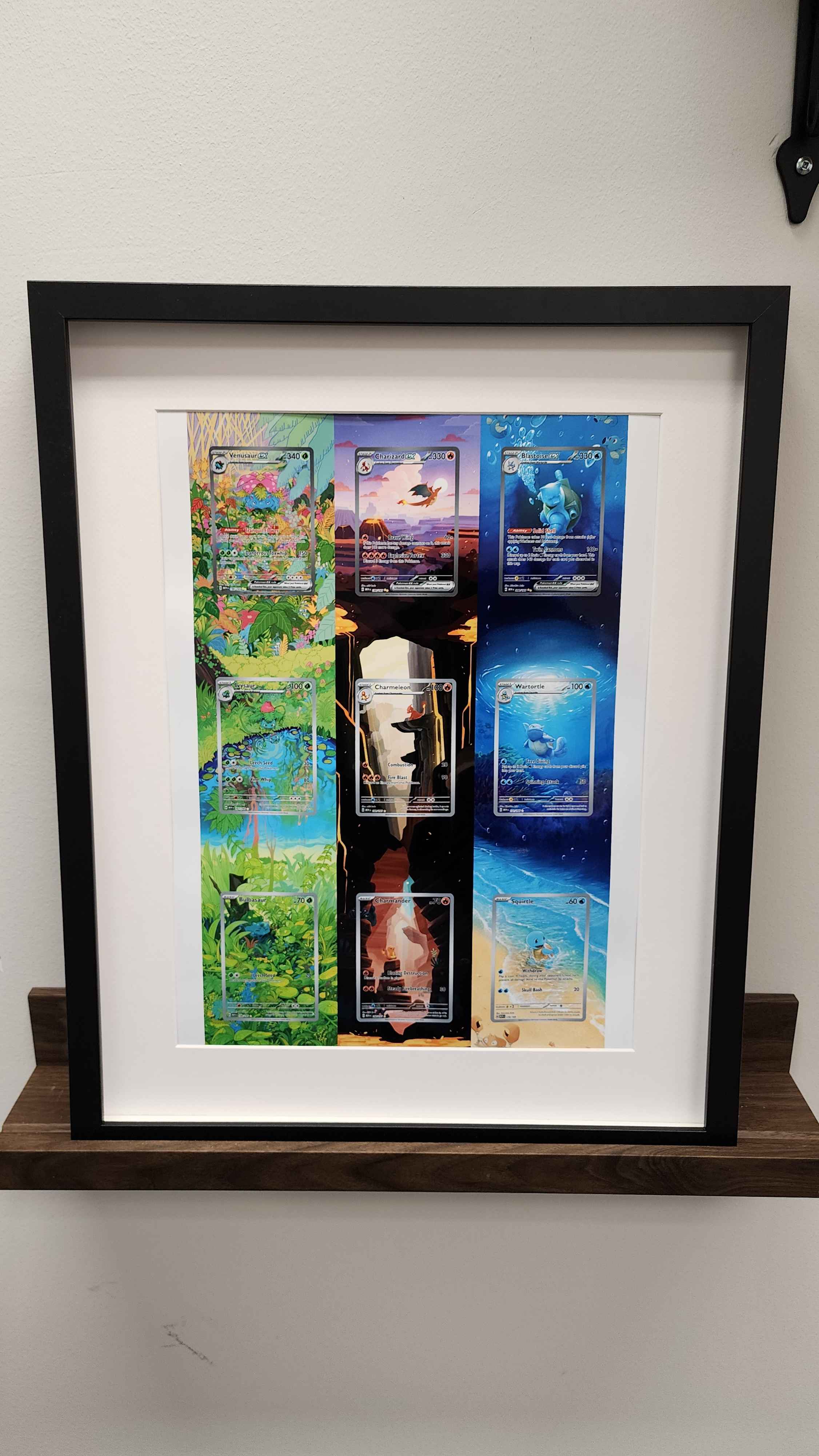 151 Charizard, Venusaur, Blastoise Evolution Line Picture Frame
