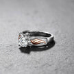 Fashion Electroplated Angel Wings Gold Crystal Women Ring