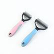 Pet Dematting Comb – Stainless Steel Knot Remover for Dogs & Cats | Pink & Blue