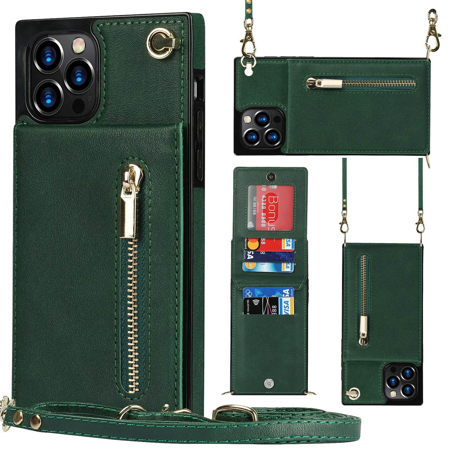 Samsung leather Crossbody Phone Case Card Holder Wallet leather case