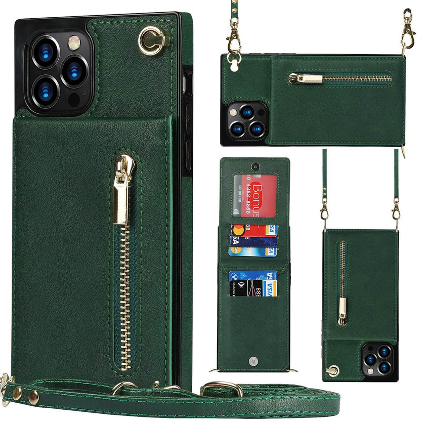 Samsung leather Crossbody Phone Case Card Holder Wallet leather case
