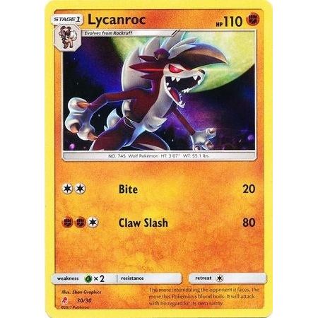 Lycanroc (#30 Holofoil) (30/30) (SMK1)
