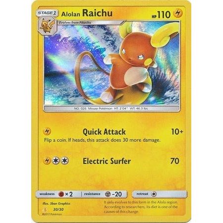 Alolan Raichu (#30 Holofoil) (30/30) (SMK1)