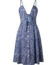 Women Summer cocktail dresses Spaghetti strap Midi Vacation Resort Sundress