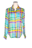 UNBRANDED Women Button Down Tops Regular fit in Green - S