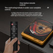 Retro Turntable CD Player with Bluetooth, Vinyl-Style Wood Audio Player with Optical Output & USB Playback