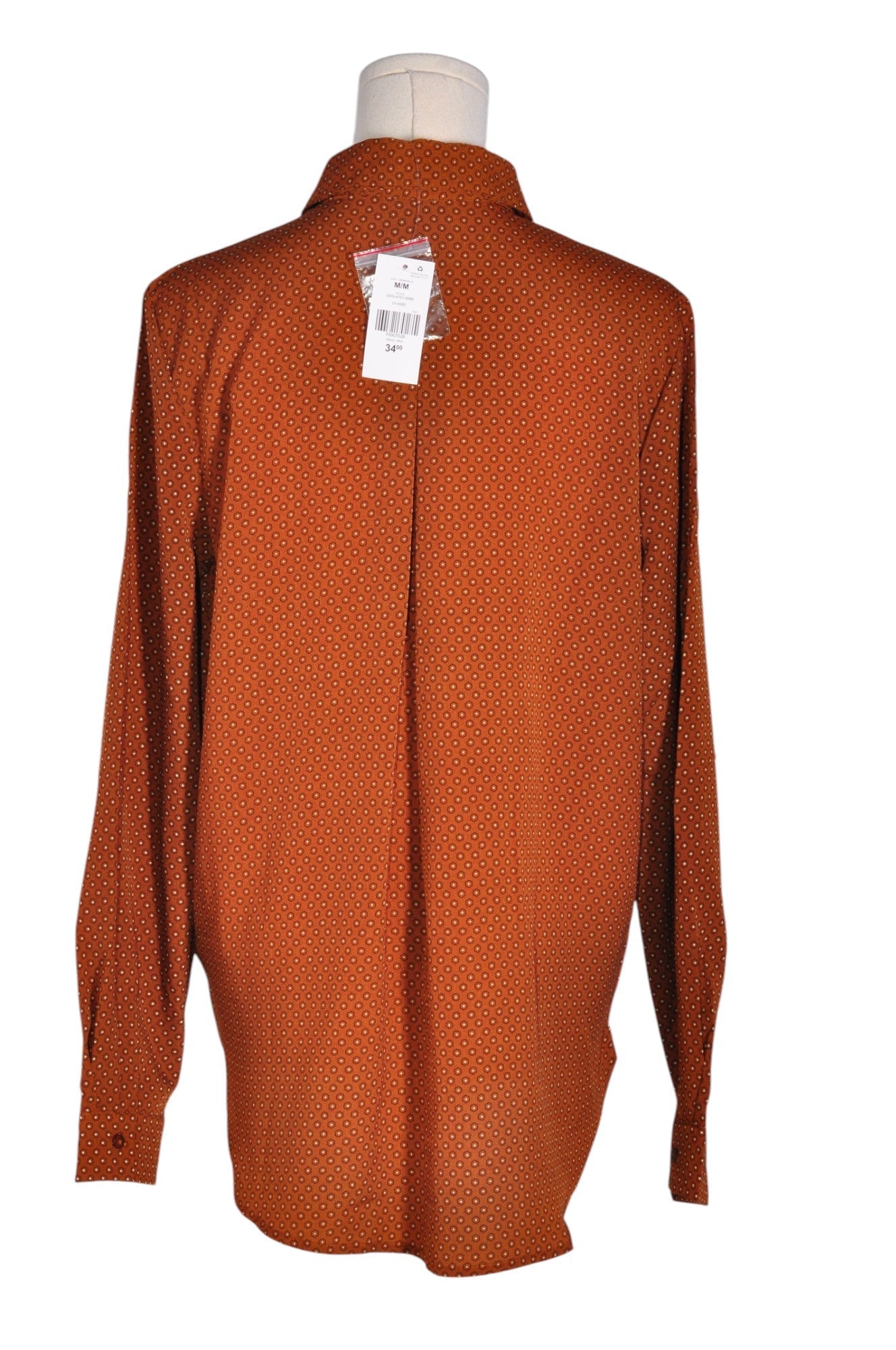 SUZY SHIER Women Button Down Tops Regular fit in Orange - M