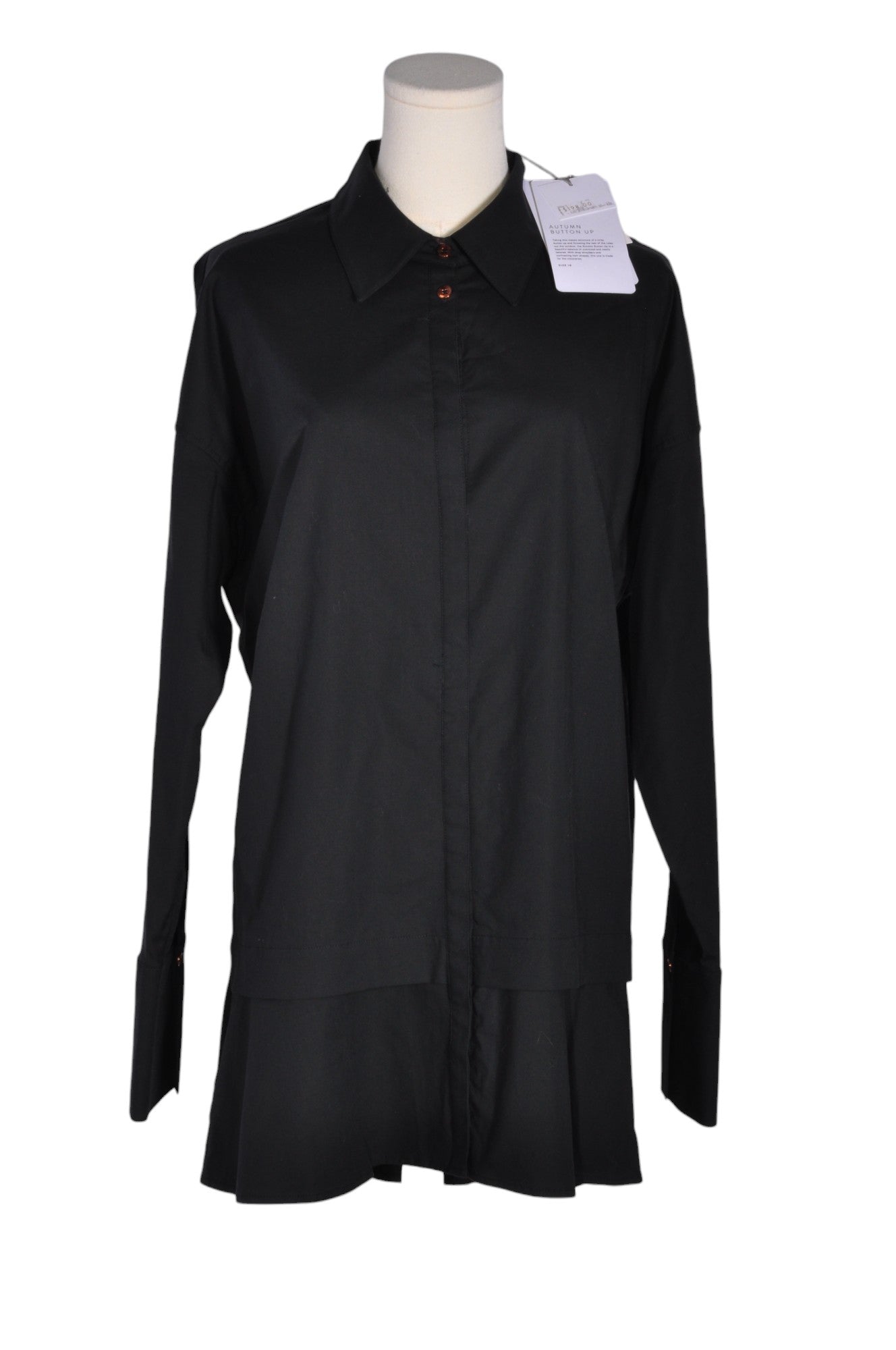 KIT ACE Women Button Down Tops Regular fit in Black - 10