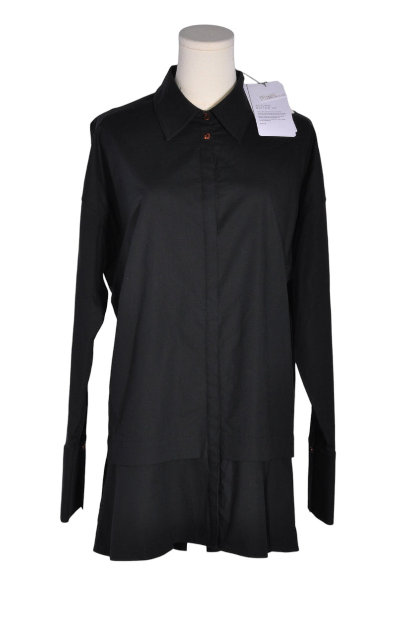 KIT ACE Women Button Down Tops Regular fit in Black - 10