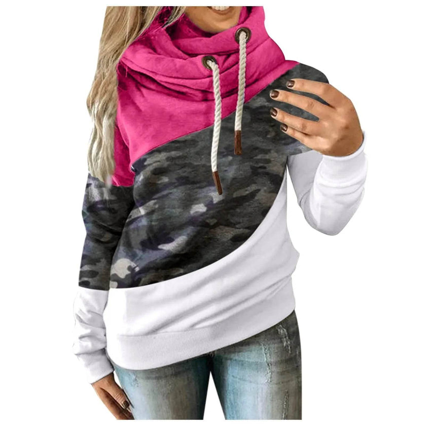 Casual Fashion Women Camouflage Winter hoodie Sweatshirt Pullover Top