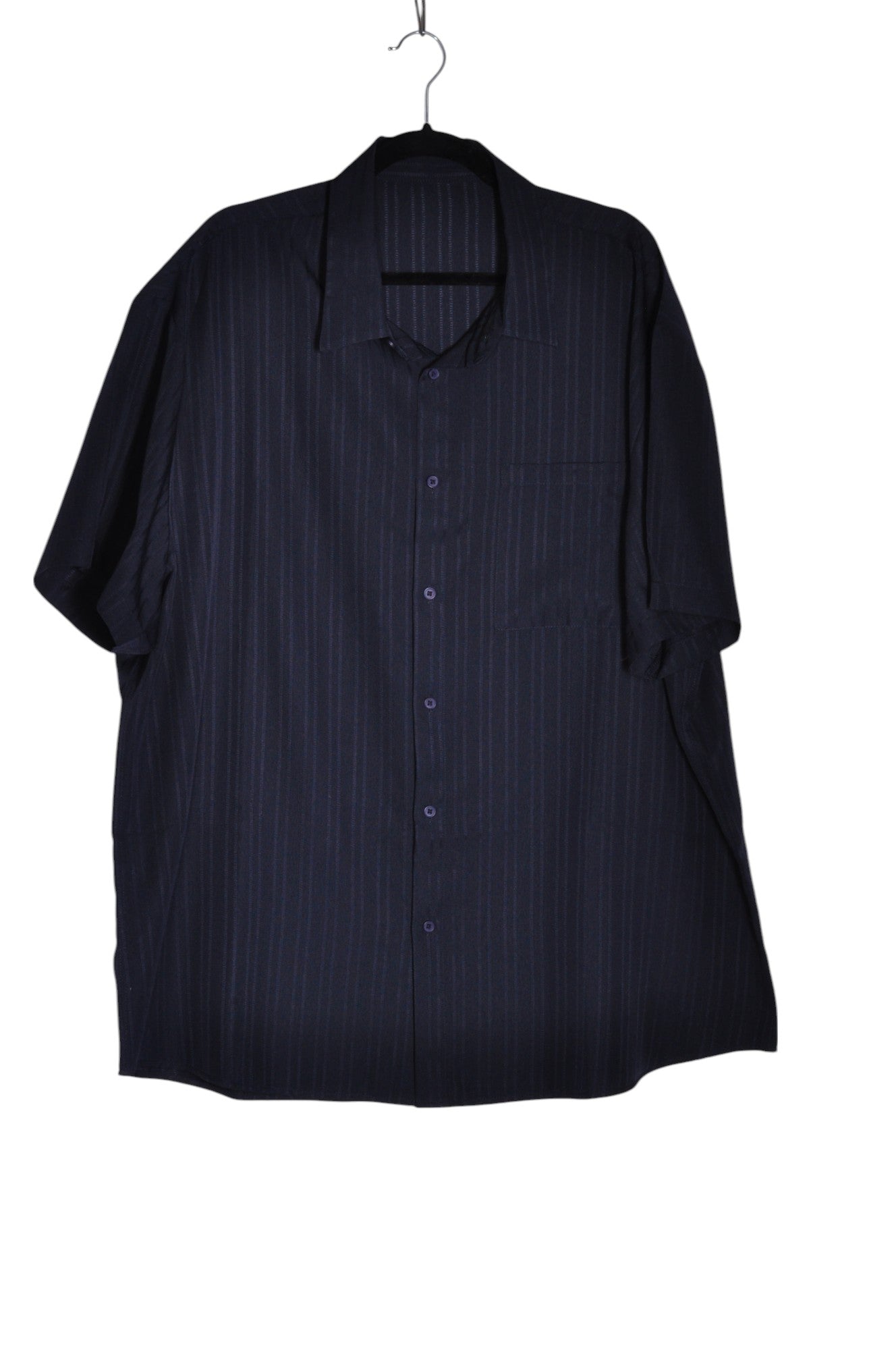 UNBRANDED Men Button Down Tops Regular fit in Black - 3XL