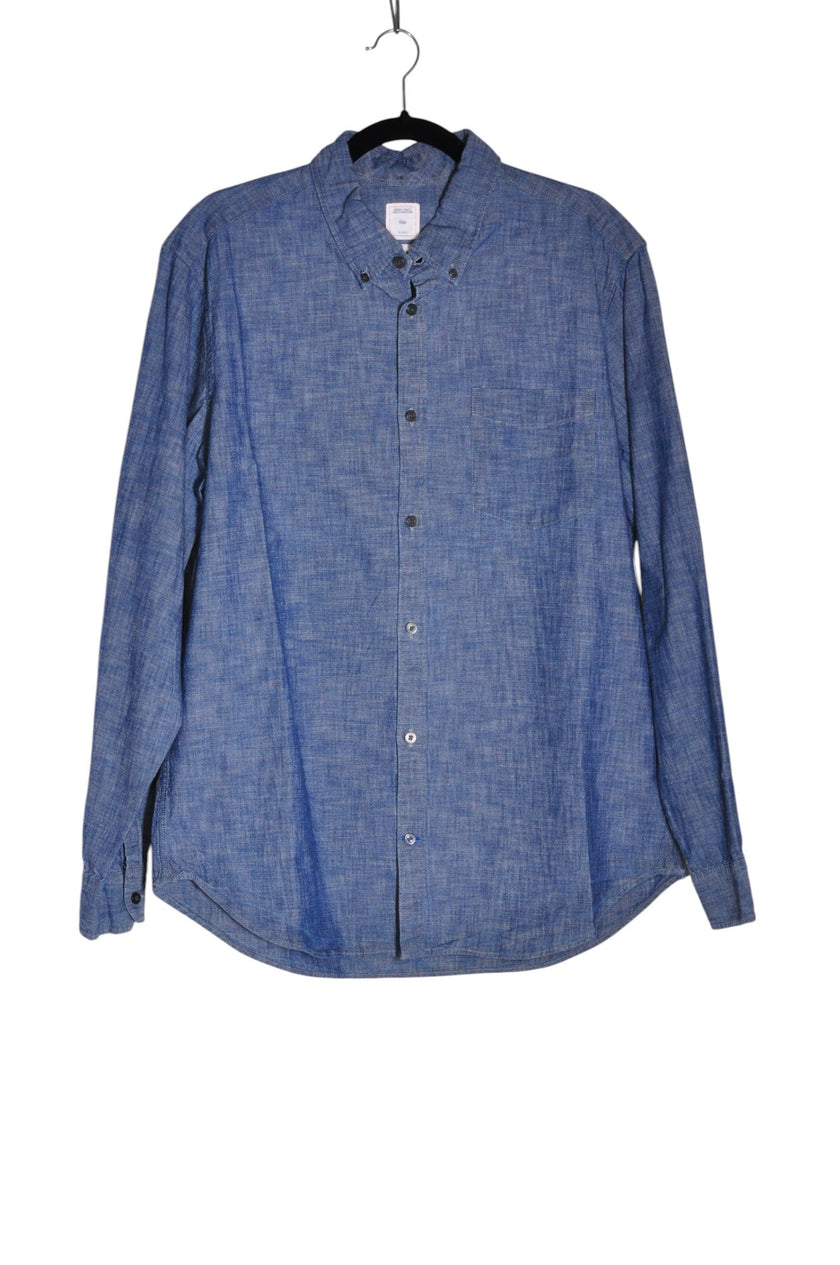GAP Men Button Down Tops Regular fit in Blue - XL