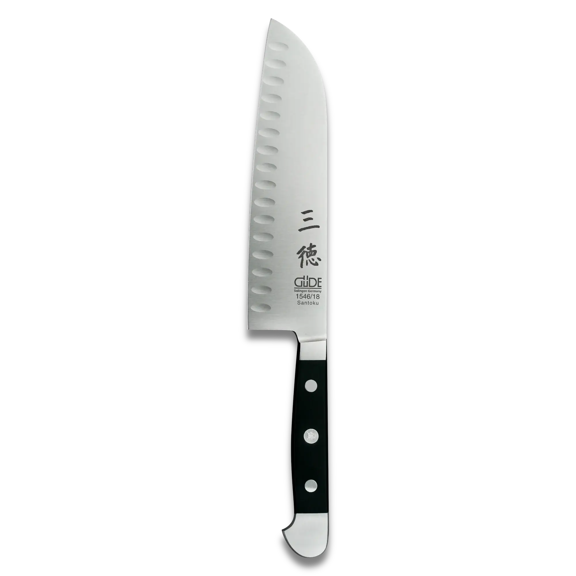 Couteau Santoku Alpha avec tranchant creux - 7 pouces