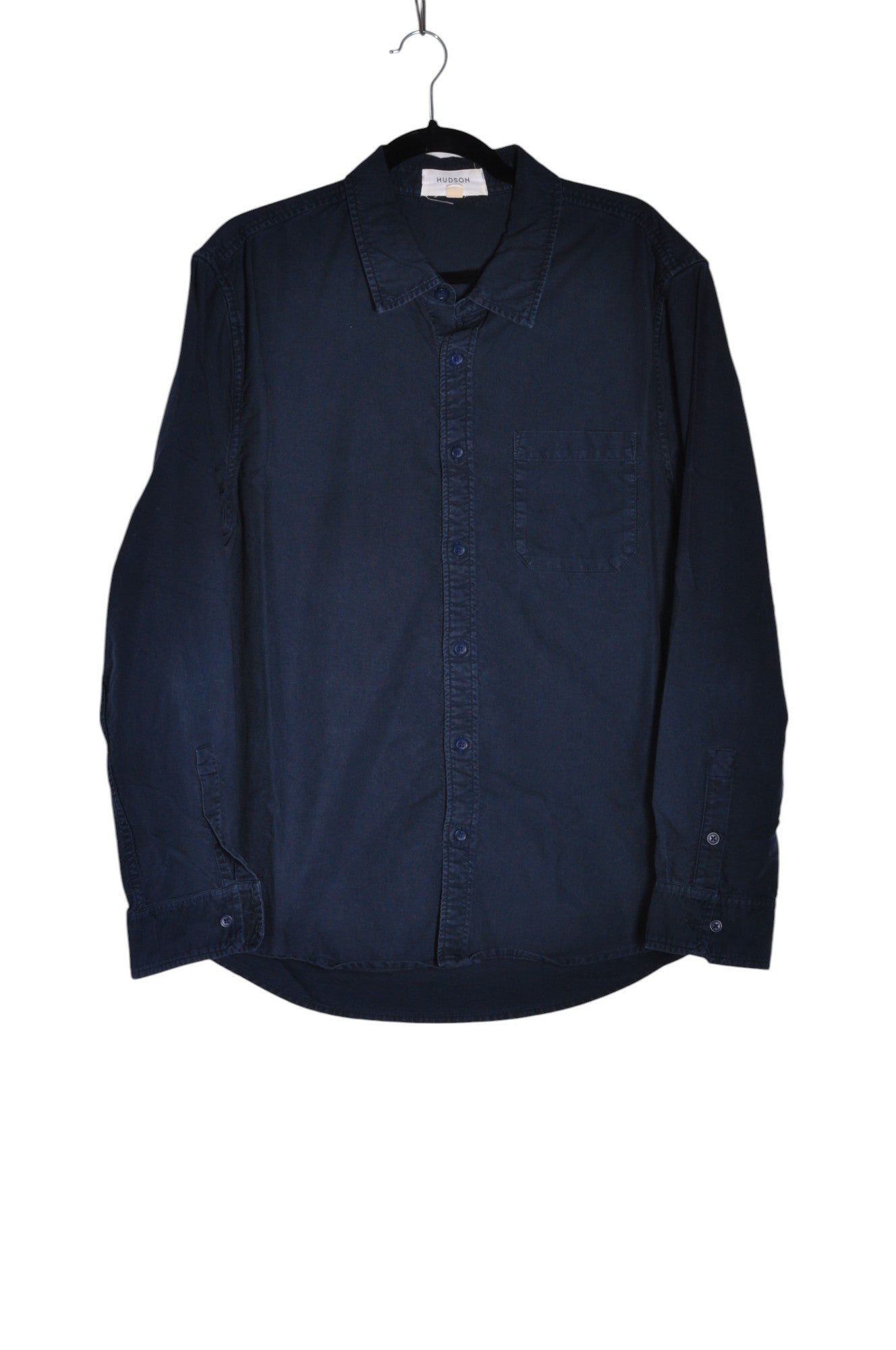 HUDSON BAY Men Button Down Tops Regular fit in Black - L