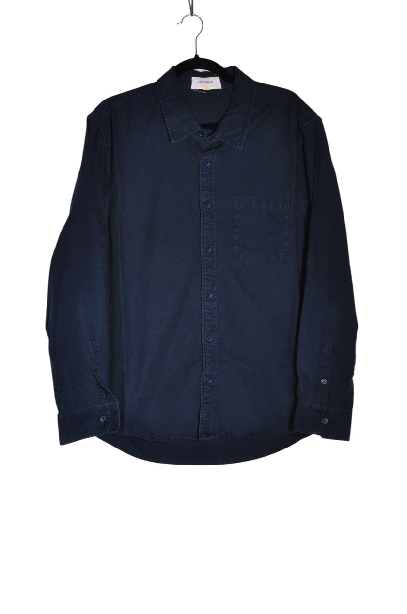 HUDSON BAY Men Button Down Tops Regular fit in Black - L