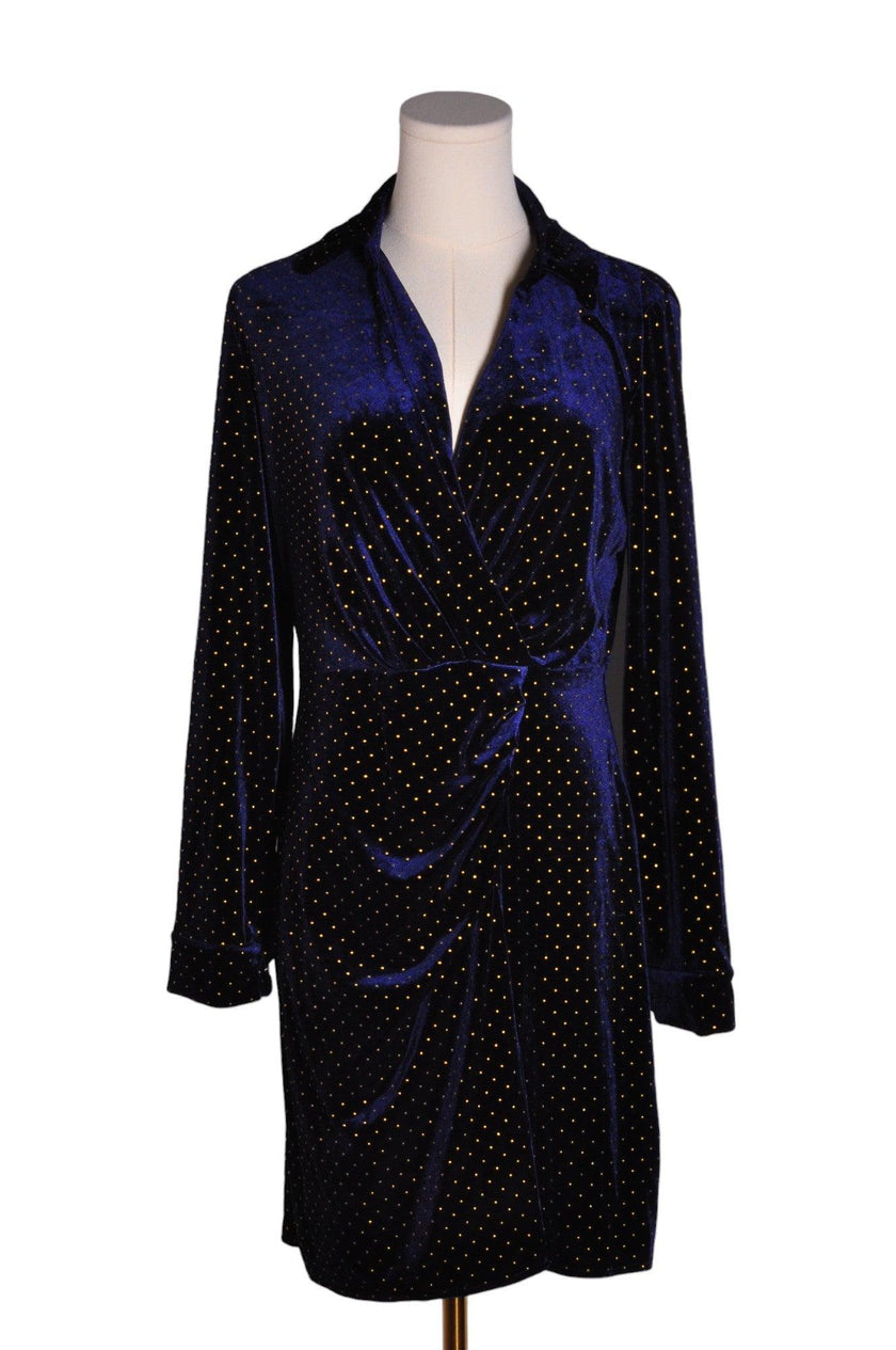 SHEIN Women Wrap Dresses Regular fit in Blue - M
