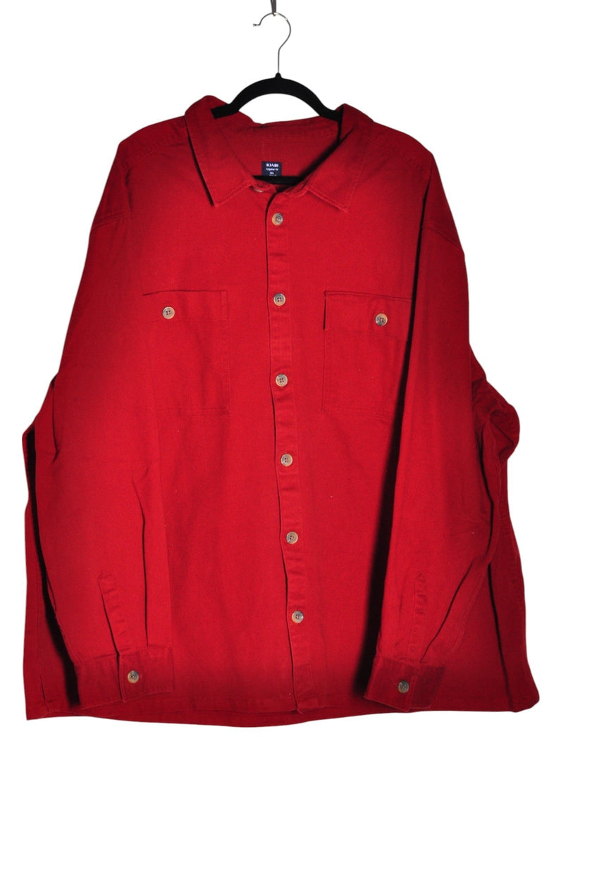 KIABI Men Button Down Tops Regular fit in Red - 5XL