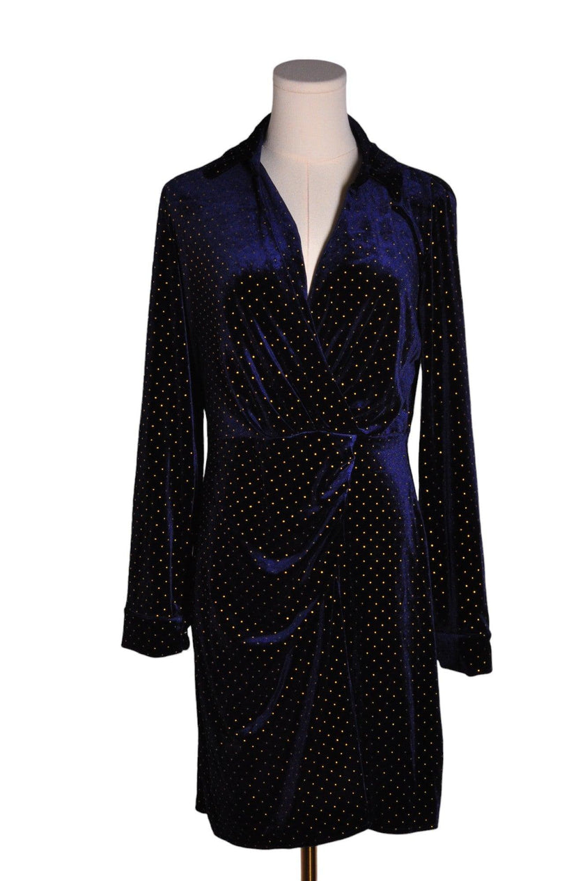 SHEIN Women Wrap Dresses Regular fit in Blue - M