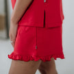 Ladies' Bamboo 2-Piece Short Sleeve Lounge Set | Berry