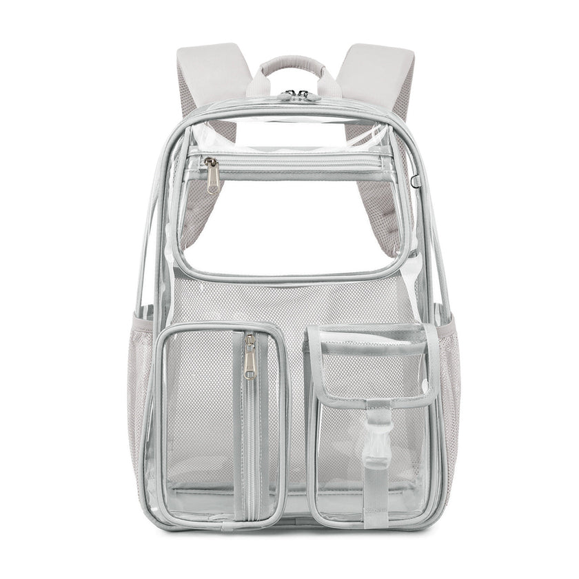 Clear Transparent Large Capacity Backpack – School & Travel Bag | Black, Gray, Pink, Lavender