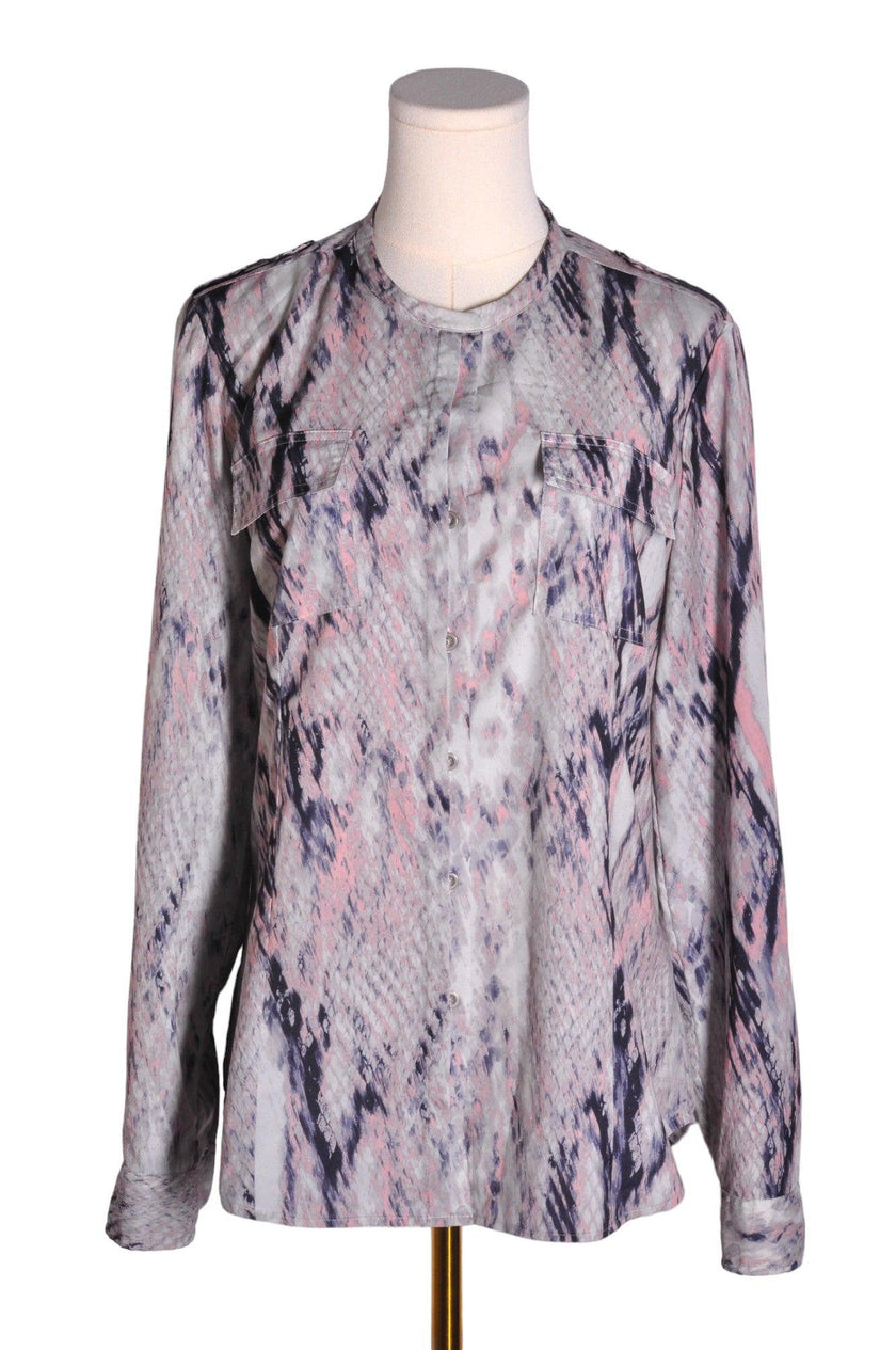CALVIN KLEIN Women Button Down Tops Regular fit in Gray - M