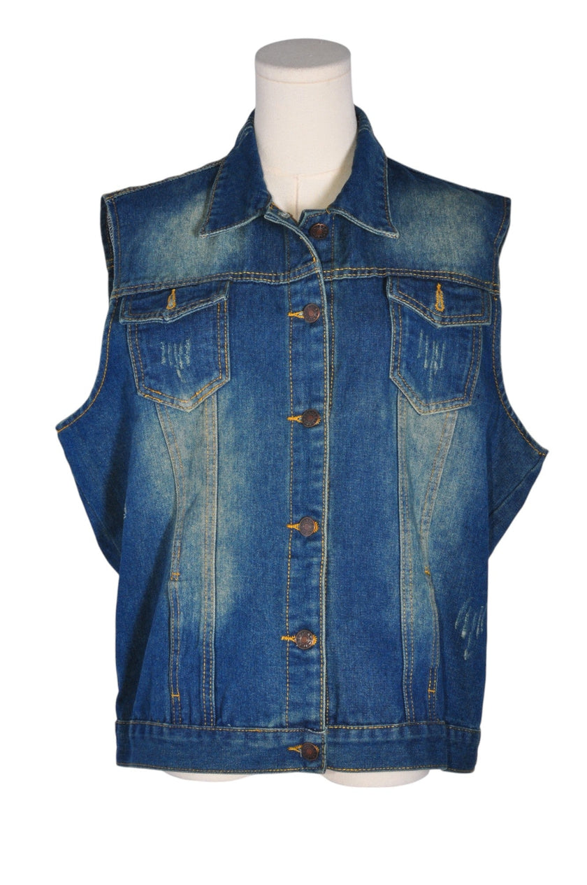UNBRANDED Women Denim Jackets Regular fit in Blue - S