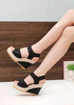 Platform High Wedge Sandals Plain Work sandals for women