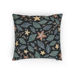 Floral Starleaf Pattern Woven Pillow | Botanical Night Leaves
