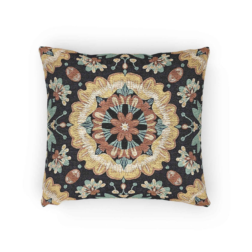 Boho Mandala Woven Pillow | Kilim Mosaic Pillow Cover