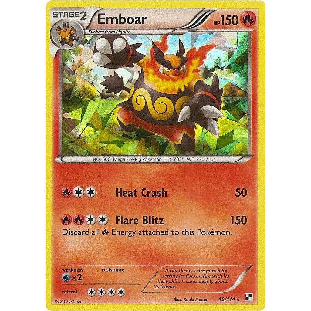 Emboar - 19/114 (Cracked Ice Holo) (019/114) (PR)