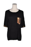 LUXE Women T-Shirts Regular fit in Black - S