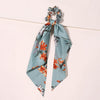 Cute Hair Silk Bow Scrunchie Vintage Satin Scarf Scrunchie