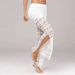 Summer Women Elegant Patchwork Sheer Pants Sexy Lace Trouser Pantalon Party Clubwear