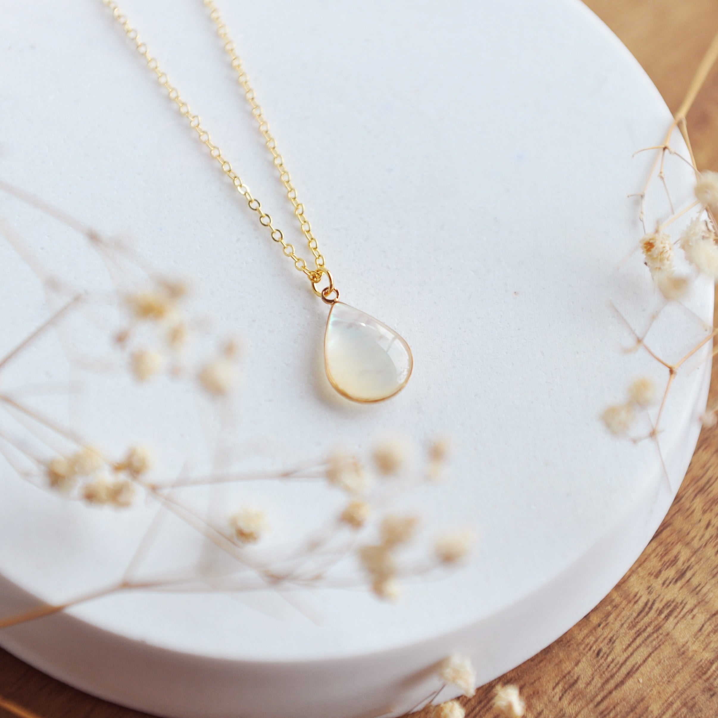 NADIA  Stunning Mother of pearl Charm Necklace