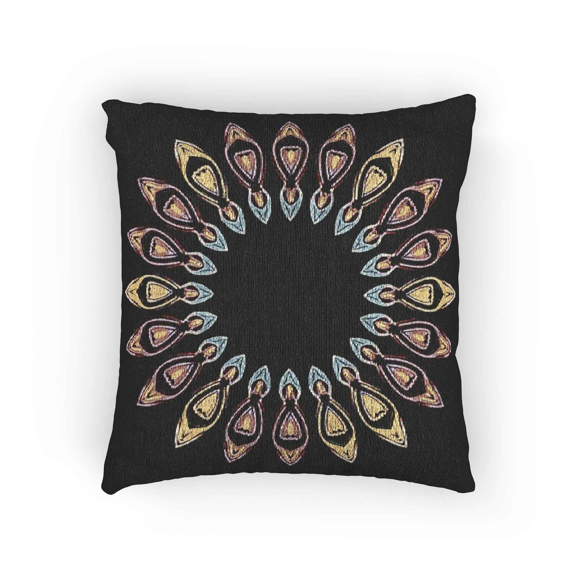 Geometric Pattern Woven Pillow | Decorative Throw Cushion
