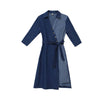 Casual Fashion Slim denim Wrap dress