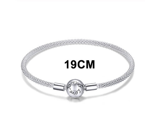 S925 Silver Fashion Bracelet – Smooth Cufflinks Basic Chain Bracelet (11 Styles)