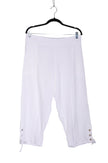 EZZE WEAR Women Capri Pants Regular fit in White - L