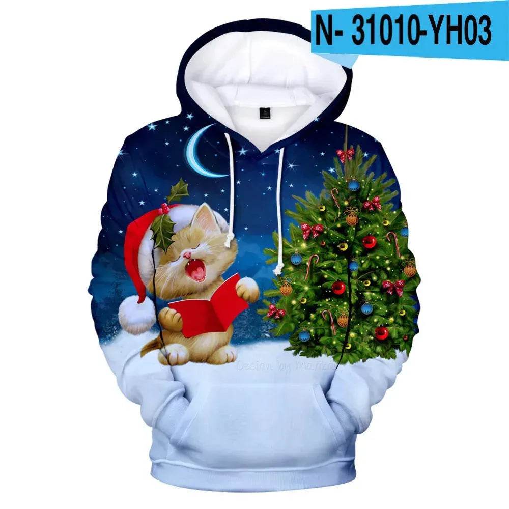 New Funny Christmas Printed Hoodie sweatshirt