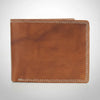 Men's Oil Pull Up Top Flap Bifold Wallet