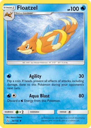 Floatzel 36/156 - SM  Ultra Prism